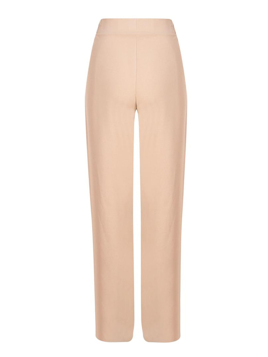 APHELANDRA Beli Lastikli Bol Paça Krep Pantolon - Bej