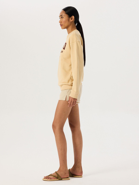 Baskı Detaylı Oversize Sweatshirt - Camel Sweatshirt Modelleri