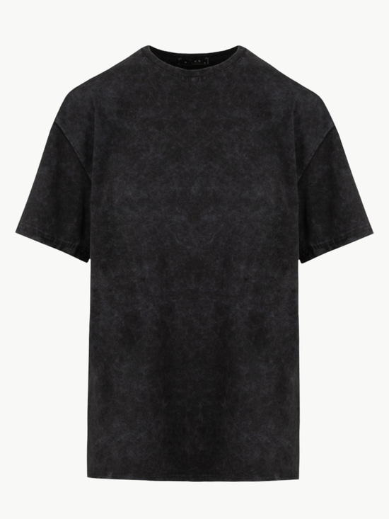 Batik Görünümlü Oversize T-Shirt - Antrasit  T-shirt Modelleri