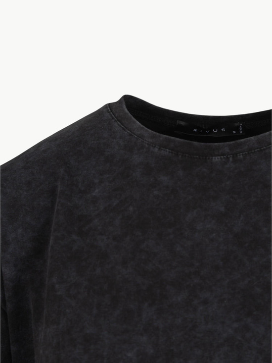Batik Görünümlü Oversize T-Shirt - Antrasit  T-shirt Modelleri