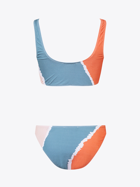Batik Rengi Yüzücü Bikini Takımı - Mavi