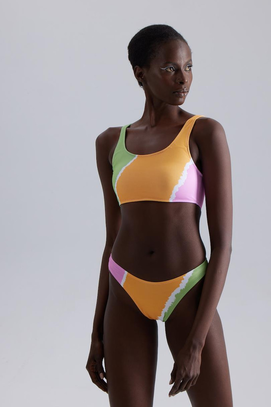 Batik Rengi Yüzücü Bikini Takımı - Sarı
