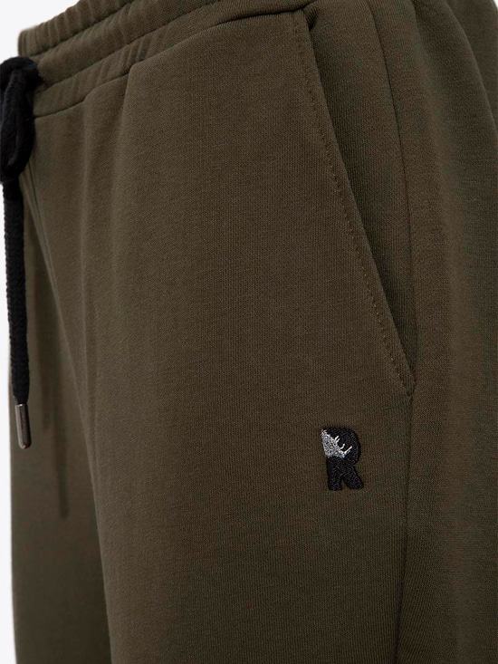 Beli Kordonlu Eşofman Pantolon - Haki