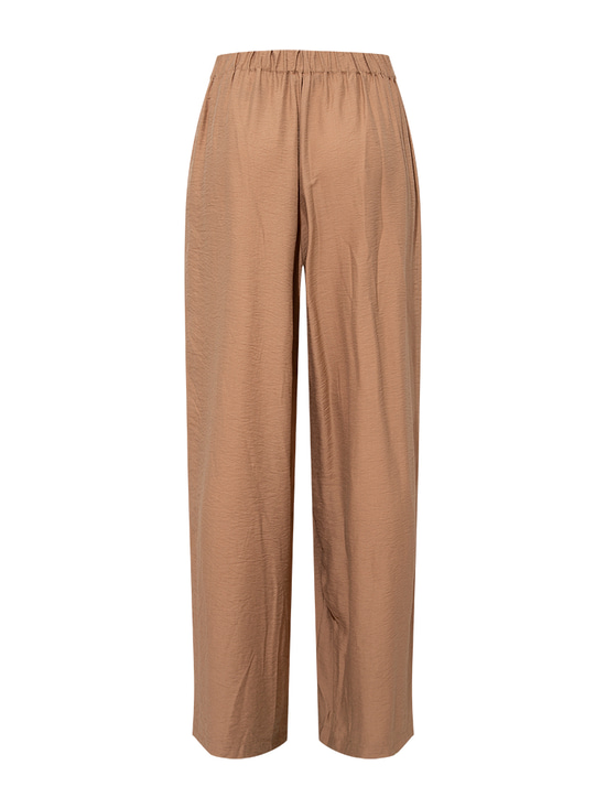 Beli Lastikli Rahat Kesim Bol Paça Pantolon - Vizon