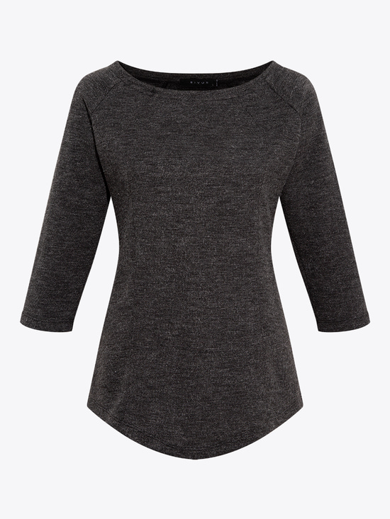 Beli Pencere Detaylı Bluz - Antrasit
