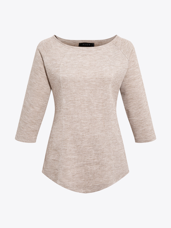 Beli Pencere Detaylı Bluz - Bej