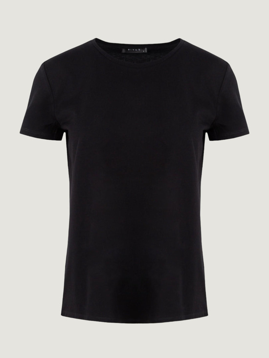 Bisiklet Yaka Basic T-Shirt - Siyah T-shirt Modelleri