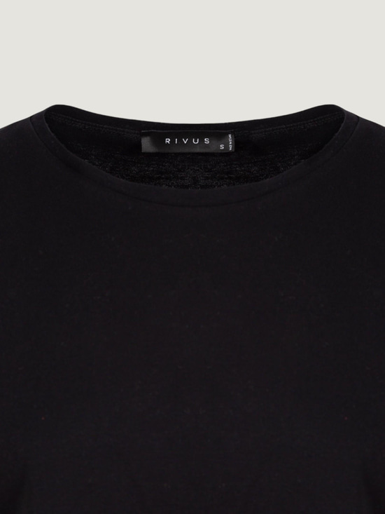 Bisiklet Yaka Basic T-Shirt - Siyah T-shirt Modelleri