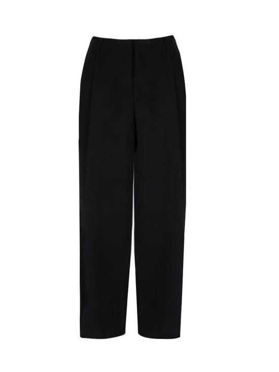 Bol Paça Krep Pantolon - Siyah Pantolon Modelleri
