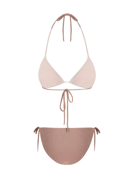 Bronz Üçgen Bikini Takımı - Kahve