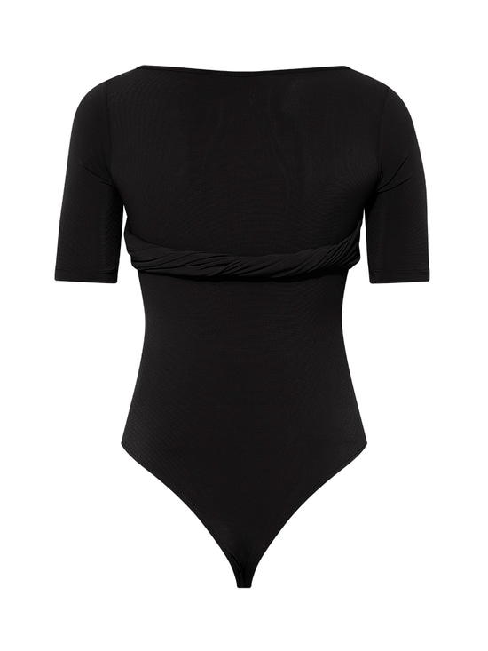 Çapraz Geçişli Bağlamalı Body - Siyah