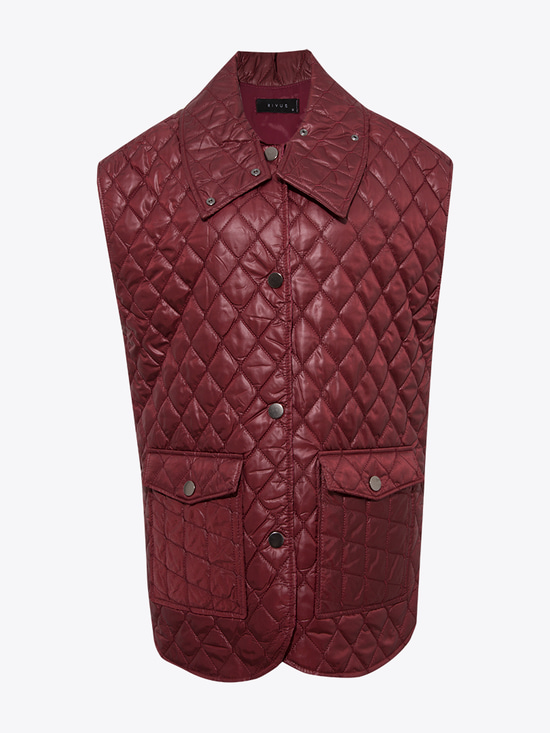 Cepli Kapitone Yelek - Bordo