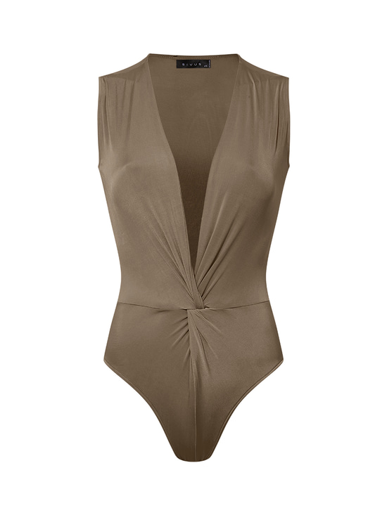 Çıtçıtlı Kolsuz İkonik Body - Haki