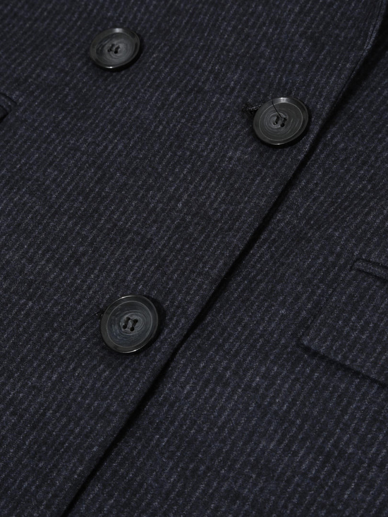 Çizgili Oversize Kesim Ceket - Lacivert Ceket Modelleri