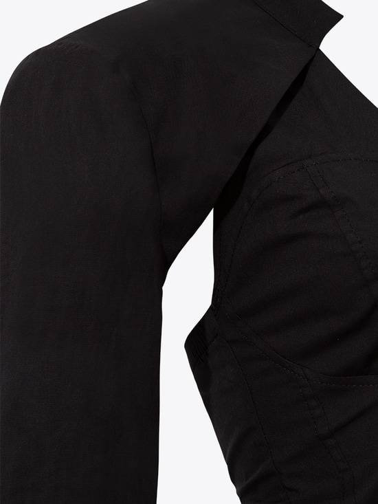 Cut Out Detaylı Gömlek - Siyah