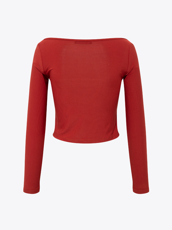 Cut Out Detaylı Uzun Kollu Body - Tarçın