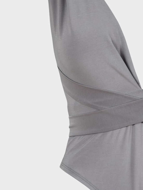 Derin Dekolteli İkonik Body - Gri Body Modelleri