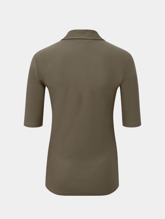 Düğmeli Polo Yaka T-shirt - Haki Kategorisiz Modelleri