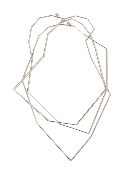 Geometrik Şekil Kolye - Silver