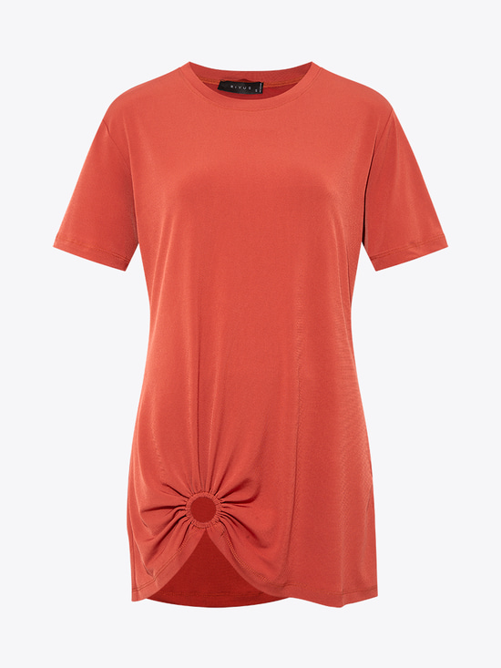 Halka Detaylı T-shirt - Tarçın
