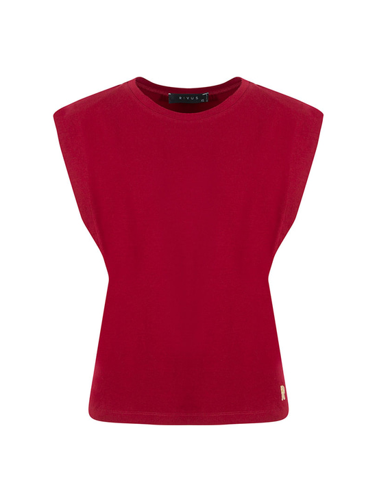 HELIANTHUS Vatkalı T-shirt - Bordo