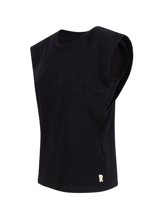 HELIANTHUS Vatkalı T-shirt - Siyah