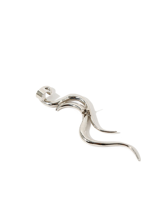 İkili Dalga Küpe - Silver