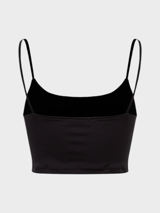 İp Askılı Yuvarlak Yakalı Crop  Body- Siyah Body Modelleri