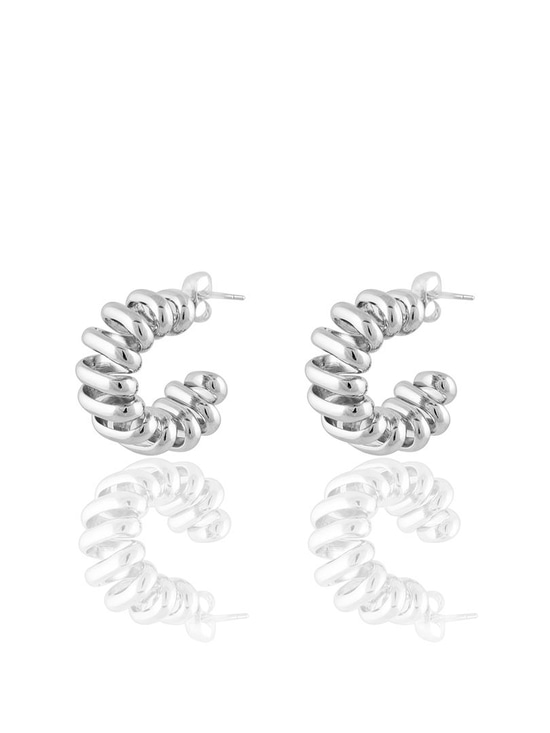Kalın Dokulu Halka Küpe - Silver Küpe Modelleri