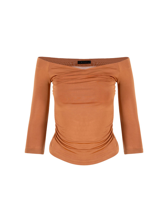 Kayık Yaka Body - Taba