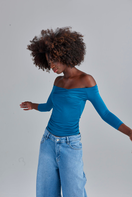 Kayık Yaka Body - Yeşil Body & Bluz Modelleri