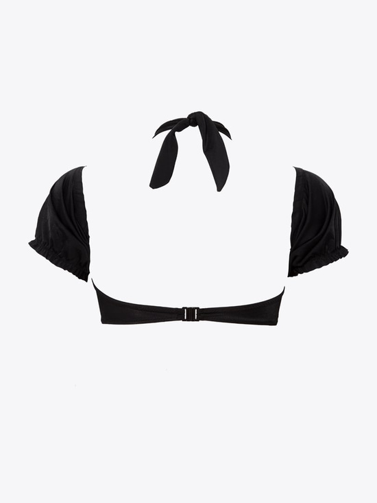 Kollu Siyah Bikini Üstü - Siyah
