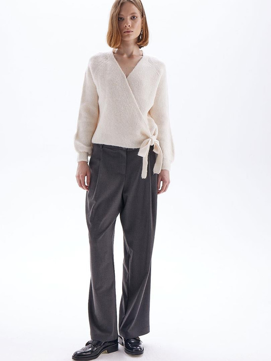 Double Breasted Knitwear Cardigan - Black Knitwear Modelleri
