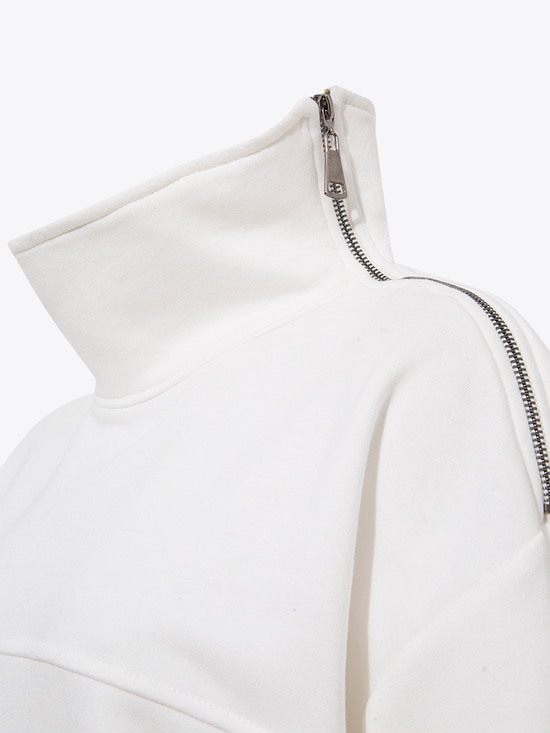 Kuş Tüylü Sweatshirt - Ekru