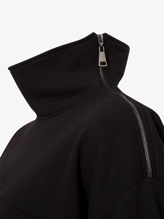 Kuş Tüylü Sweatshirt - Siyah