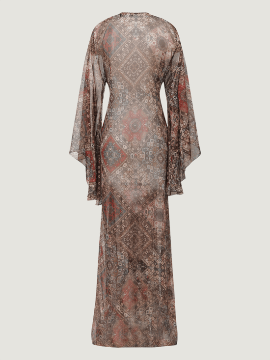 Önden Bağlama Detaylı Kimono - Desenli Kimono & Pareo Modelleri