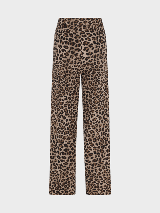Önü Pileli Geniş Paça Pantolon - Leopar Pantolon Modelleri