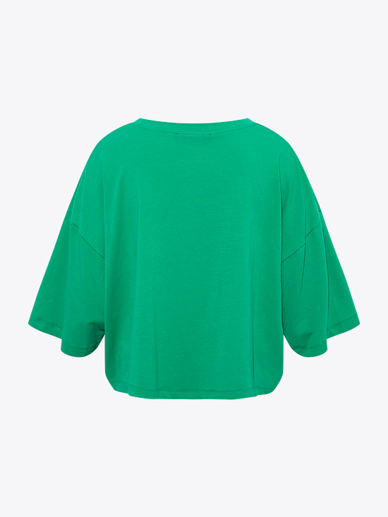 Oversize Crop T-shirt - Yeşil
