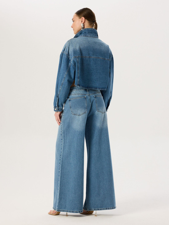 Oversize Jean Ceket - Mavi Ceket Modelleri