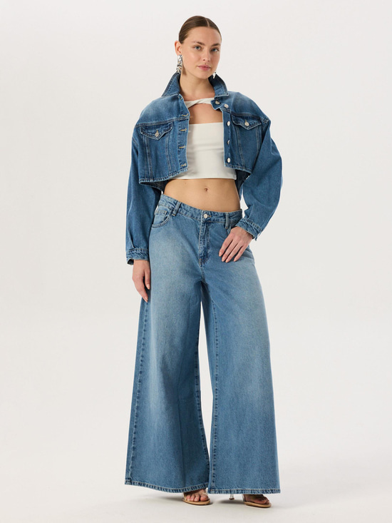 Oversize Jean Ceket - Mavi Ceket Modelleri