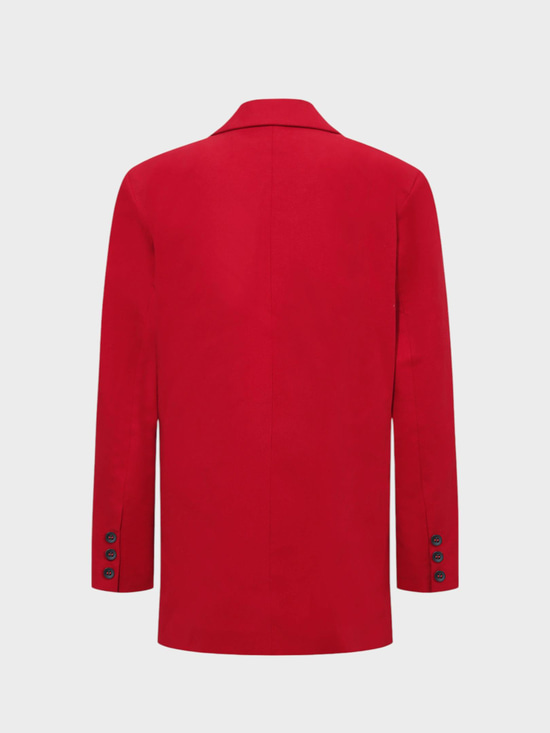 Oversize Kruvaze  Kesim Koton Ceket - Kırmızı Ceket Modelleri