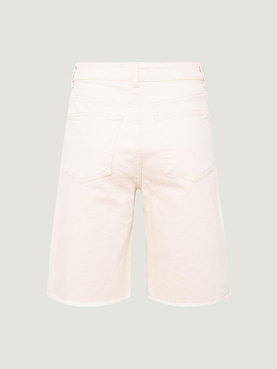 Paçası Dikişsiz Straight Fit Şort - Bej Şort Modelleri