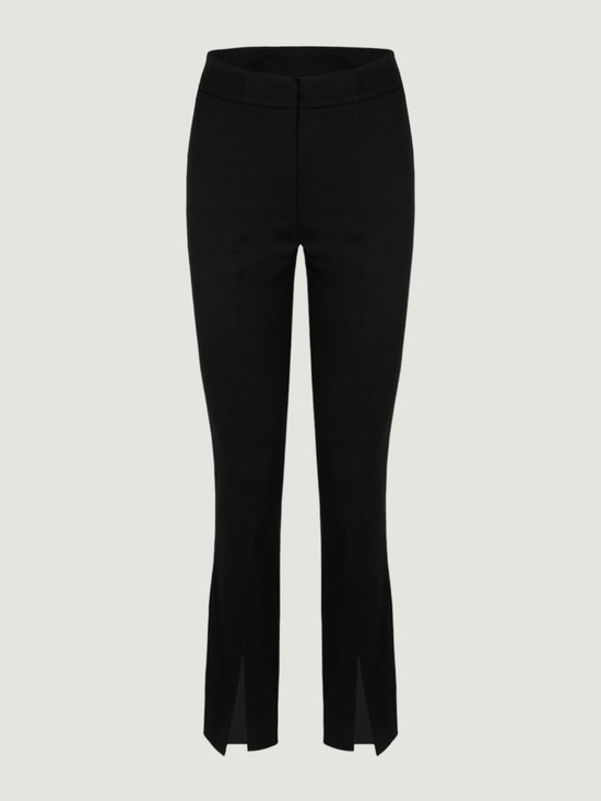 Paçası Yırtmaç Detaylı Skinny Pantolon - Siyah Pantolon Modelleri