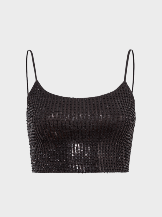 Payetli Crop Bluz Kategorisiz Modelleri