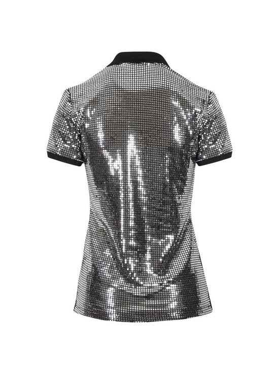 Polo Yaka Pullu Tişört - Silver
