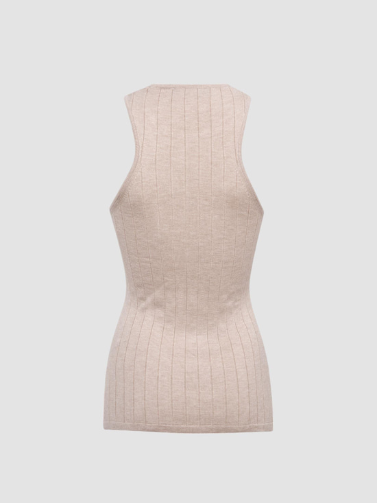 Sıfır Kollu Halter Yaka Örme Bluz Kategorisiz Modelleri