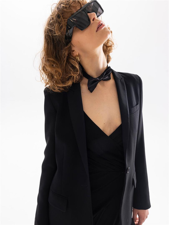 Slim Fit Blazer Ceket - Siyah