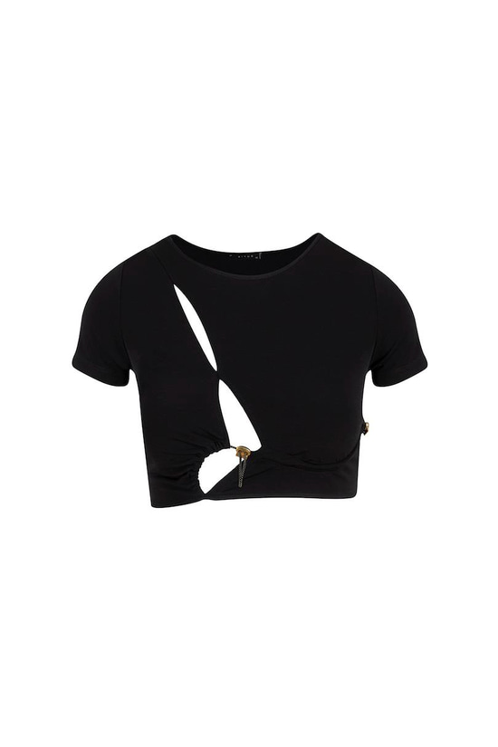 Stoperli Cut Out Detaylı Body - Siyah