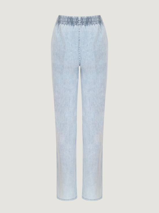 Straight Fit Tensel Jean Pantolon - Light Indigo Pantolon Modelleri