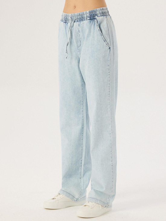 Straight Fit Tensel Jean Pantolon - Light Indigo Pantolon Modelleri